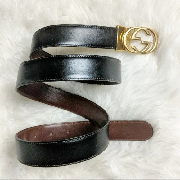 Gucci Other - Authentic Gucci Black Leather Belt 43"